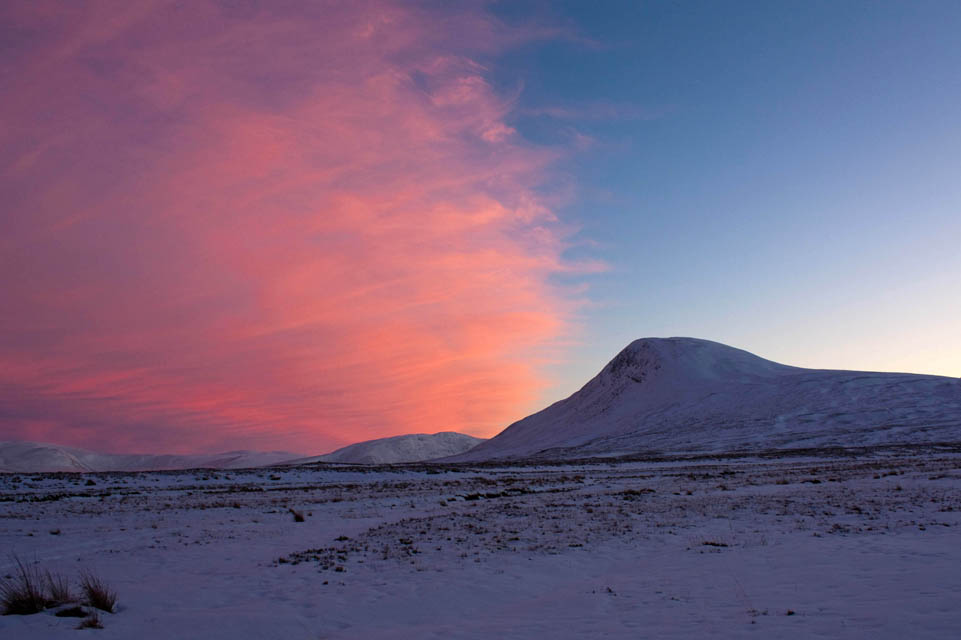 19 Winter sunset with Beinn Bheoil