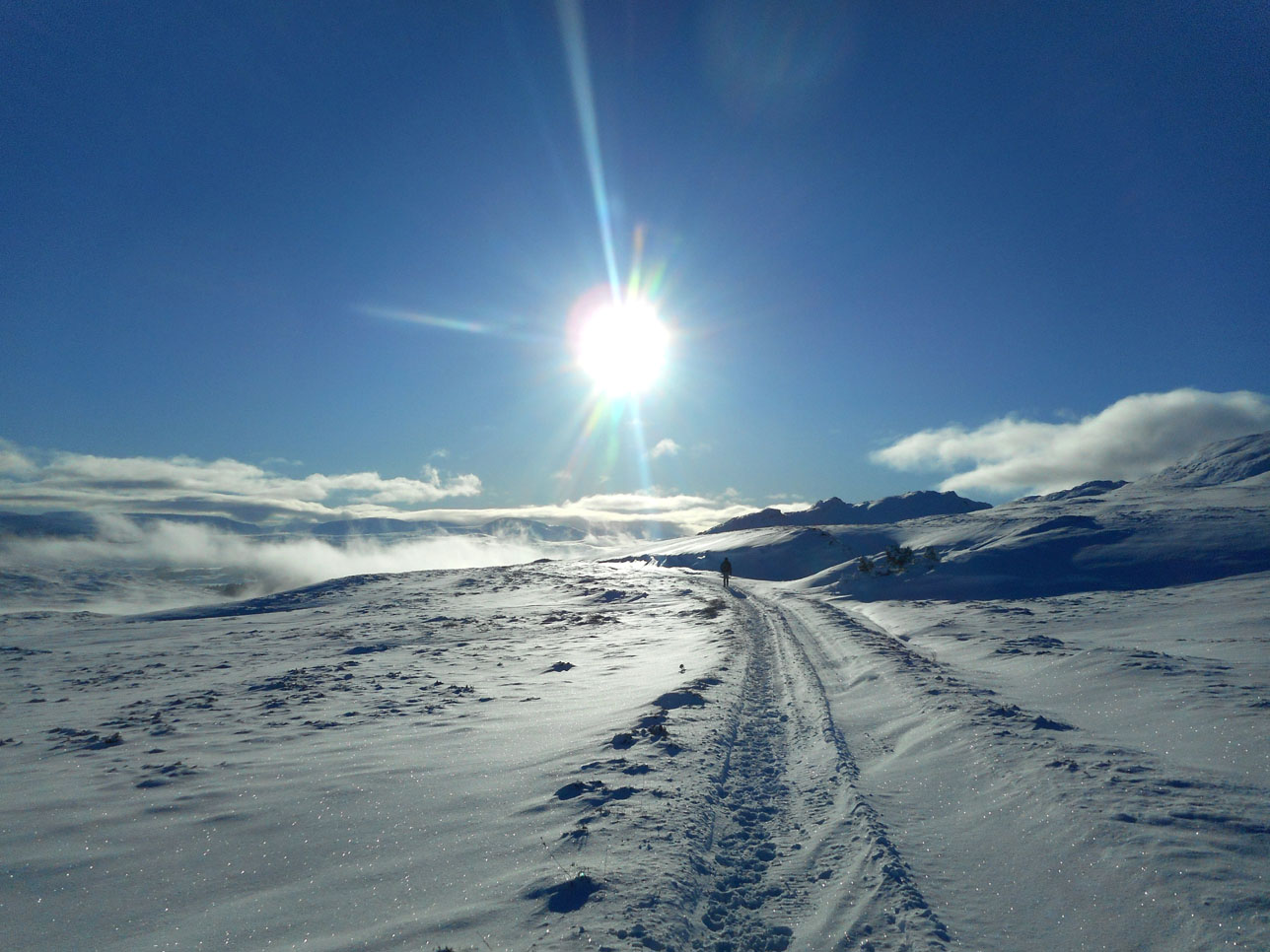 16 Winter sun in the Monadhliath hills