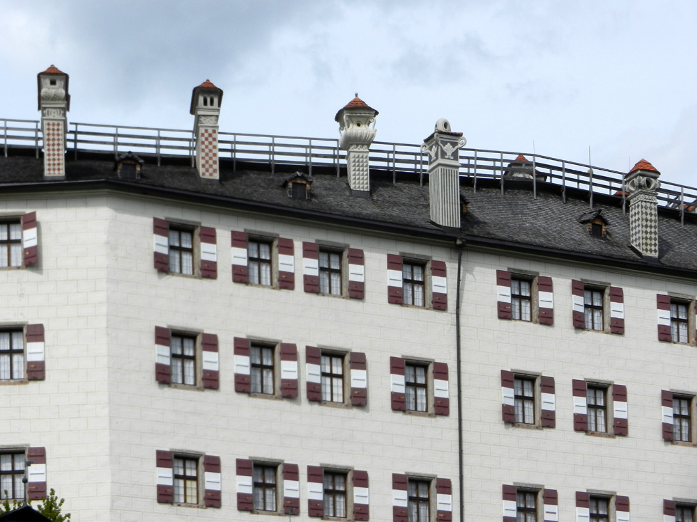 30 Chimney pots on Schloss Ambras