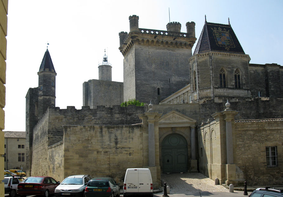 06 Uzes Duke's palace with the tower of the Bischop's palace in the background