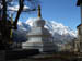 22 Annapurna III and Gangapurna with a stupa in Gyaru village