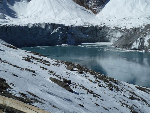 11 Glacier breaking off into Tilicho Lake