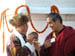 21 VIP lady received by a senior monk
