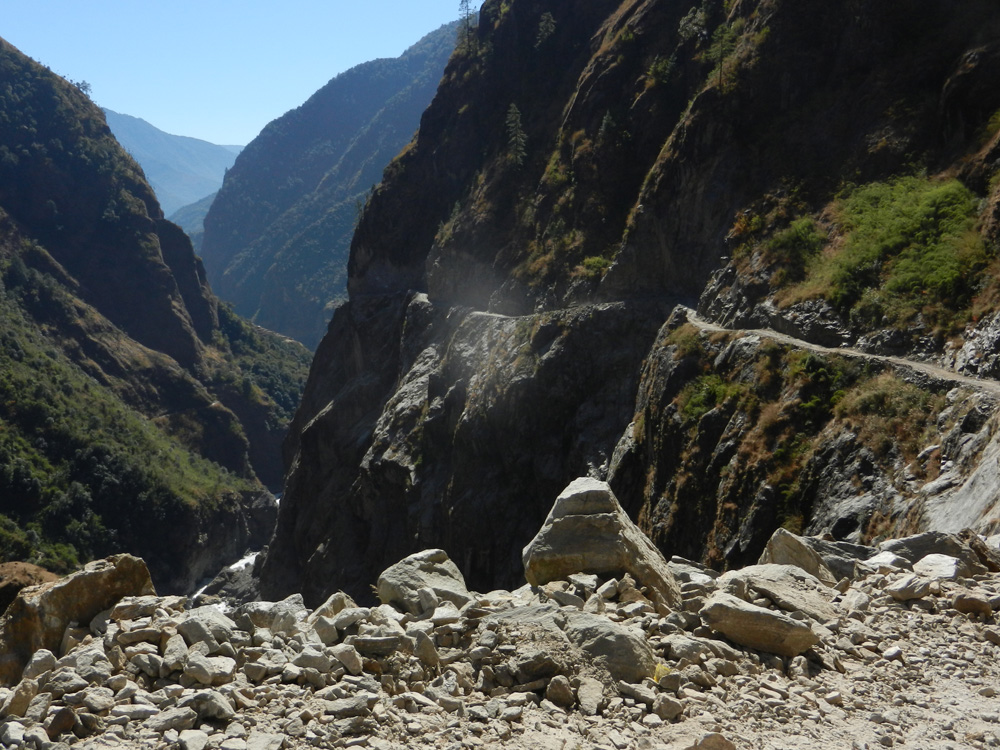 11 The new road at its most exposed and hair-raising!