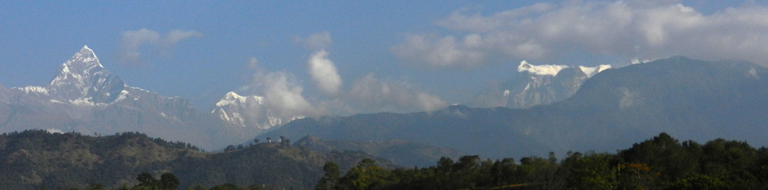 03 Machhapuchhre, Annapurna III and Annapurna IV from just outside Pokhara