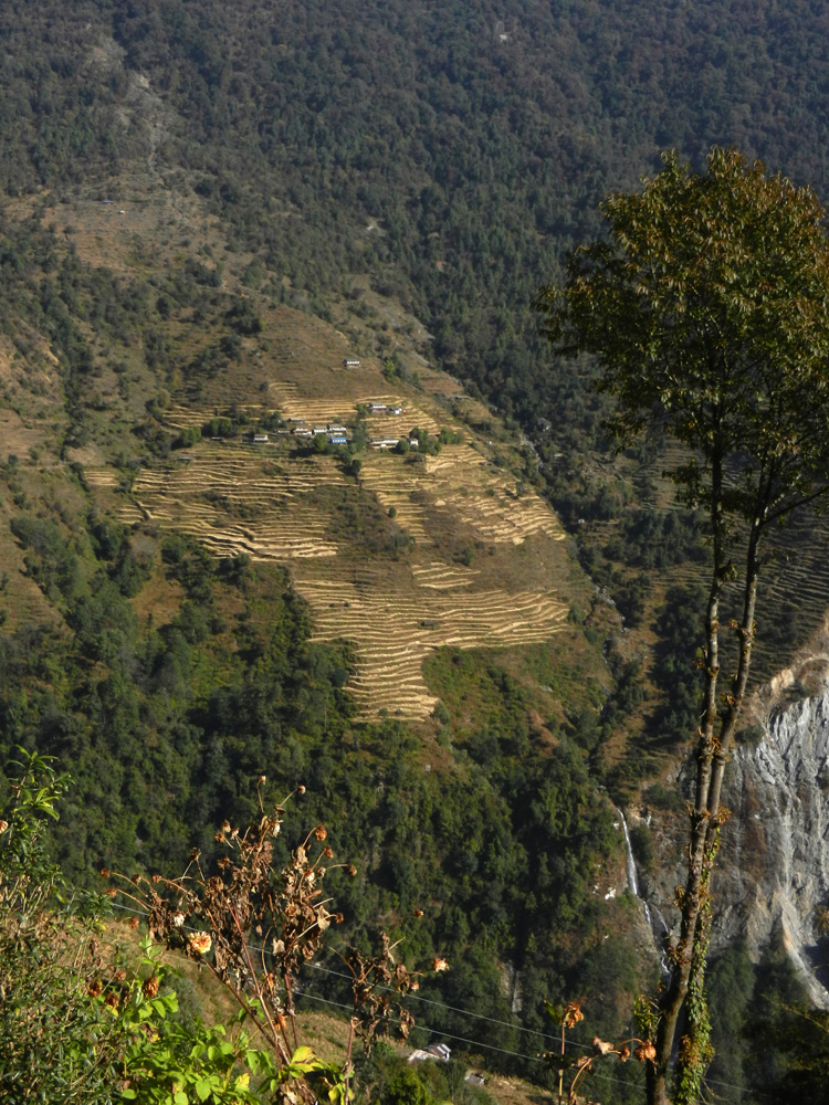 04 A settlement and rice paddies on a hillside