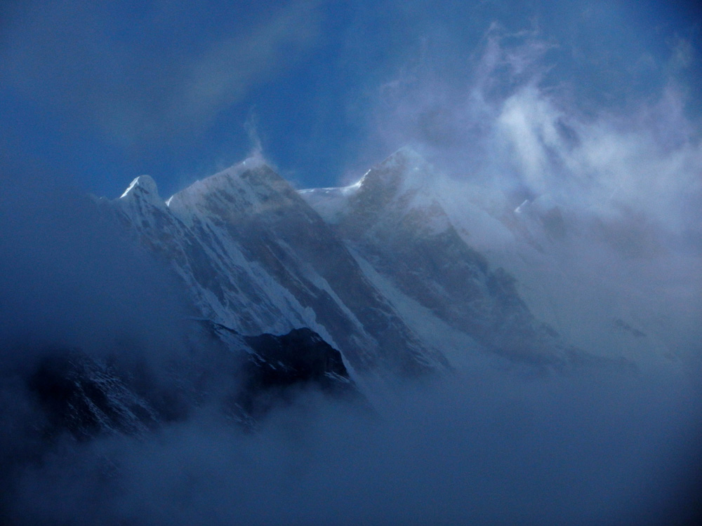 18 The ridge between Annapurna South and Annapurna I