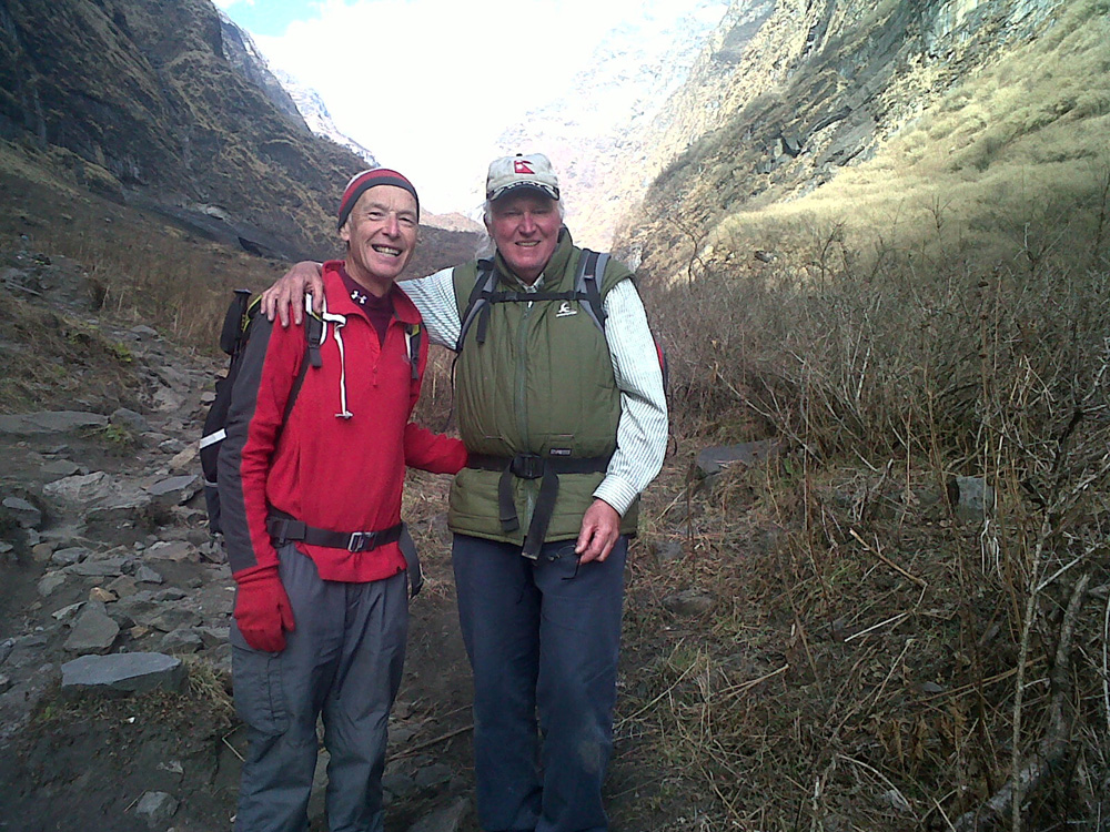 22 Grant and Johnny below MBC in the Modi Khola Gorge