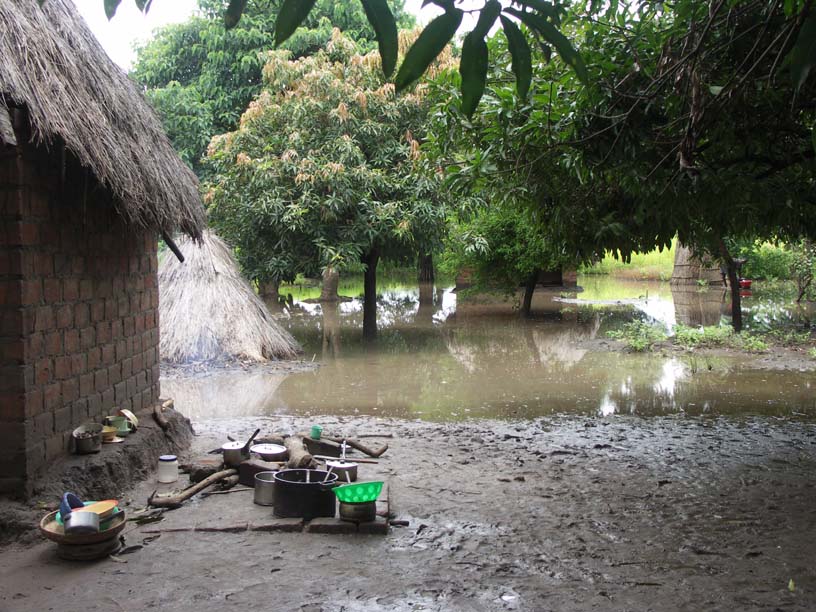 50 A typical village scene during the floods